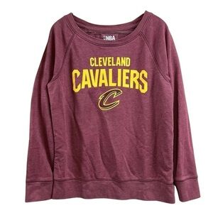 Cleveland Cavaliers NBA Basketball Sweatshirt Sweater Burgundy Maroon Size Small